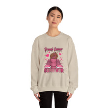Load image into Gallery viewer, Breast Cancer Survivor Sweatshirt, Cozy Pullover for Awareness, Gifts for Survivors, Supportive Cancer Message, Comfortable Crewneck
