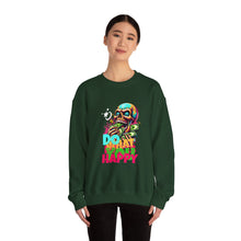 Load image into Gallery viewer, Funny Skull Quotes Unisex Sweatshirt, Happy Vibes Sweater, Silly Skeleton Jumper, Motivational Pullover, Cool Graphic Crewneck, Comfortable
