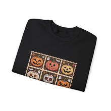 Load image into Gallery viewer, Halloween Pumpkin Patch Crewneck Sweatshirt, Cozy Fall Sweater, Unisex Halloween Apparel, Spooky Season Gear, Perfect for Halloween Parties
