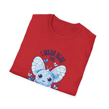 Load image into Gallery viewer, Autism Awareness Butterfly T-Shirt, Cute Unisex Tee, I Wear Blue, Support Autism, Gift for Awareness Day, Softstyle T-Shirt

