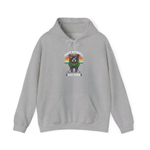 Load image into Gallery viewer, Rainbow Pride Hoodie with Cute Dog Design, Unisex Heavy Blend Sweatshirt, LGBT Gift, Cozy Casualwear, Animal Lover Apparel
