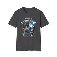 Load image into Gallery viewer, Skull &amp; Moon Graphic T-Shirt, Unisex Halloween Tee, Cute Skeleton Apparel, Perfect for Fall, Spooky Vibes Fashion
