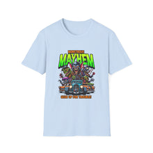 Load image into Gallery viewer, Monstrous Mayhem Unisex Softstyle T-Shirt, Graphic Tee, Halloween Costume, Gift for Gamers, Casual Wear, Fun T-Shirt
