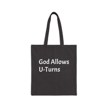 Load image into Gallery viewer, Cotton Canvas Tote Bag, Funny Quotes, God Allows U-Turns, Reusable Eco-Friendly Shopping Bag, Shoulder Bag, Gifts for Book Lovers, Market
