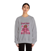 Load image into Gallery viewer, Breast Cancer Survivor Sweatshirt, Cozy Pullover for Awareness, Gifts for Survivors, Supportive Cancer Message, Comfortable Crewneck
