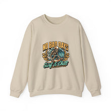 Load image into Gallery viewer, Cozy Surf Themed Crewneck Sweatshirt - No Bad Days, Unisex Sweater, Beach Vibes, Casual Wear, Gift for Surfers, Chill Season
