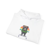 Load image into Gallery viewer, Rainbow Pride Hoodie with Cute Dog Design, Unisex Heavy Blend Sweatshirt, LGBT Gift, Cozy Casualwear, Animal Lover Apparel
