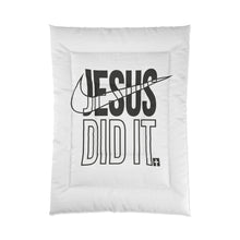 Load image into Gallery viewer, Jesus Did It Comforter - Fun Bedding, Gift for Faith Lovers, Christian Decor, Bedroom Cozy, Unique Housewarming Present
