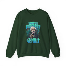 Load image into Gallery viewer, Genius Sweatshirt, Unisex Crewneck, Funny Gift for Science Lovers, Chill Vibe, Birthday Present, Casual Wear
