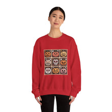 Load image into Gallery viewer, Halloween Pumpkin Patch Crewneck Sweatshirt, Cozy Fall Sweater, Unisex Halloween Apparel, Spooky Season Gear, Perfect for Halloween Parties
