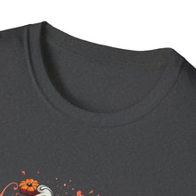Load image into Gallery viewer, Seasonal Skull Graphic Unisex T-Shirt, Halloween Shirt, Edgy Apparel, Gift for Him/Her, Casual Wear, Trendy Tee
