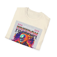 Load image into Gallery viewer, Freedom Graphic Tee for Rebels, Unisex Softstyle T-Shirt, Casual Wear, Gift for Independence Day, Alternative Fashion, Festival Outfit
