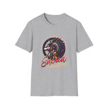 Load image into Gallery viewer, Sacred Adventures Unisex Softstyle T-Shirt, Boho Graphic Tee, Nature Lover Gift, Festival Wear, Tribal Art Shirt, Summer Style
