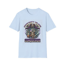 Load image into Gallery viewer, Pirate Conqueror T-Shirt | Unisex Softstyle Tee | Skull &amp; Crossbones Design | Perfect for Halloween, Pirate Parties, Casual Wear, Gift Ideas
