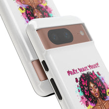 Load image into Gallery viewer, Inspirational Phone Case, Pray Wait Trust God Has a Plan, Spiritual Gift, Motivational Decor, Faith-Based Accessory
