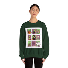 Load image into Gallery viewer, Halloween Themed Unisex Crewneck Sweatshirt, Cozy Fall Layering, Spooky Season Apparel, Pumpkin, Ghost, Witch Design

