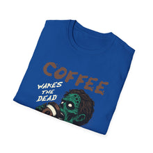 Load image into Gallery viewer, Zombie Coffee Lover T-Shirt | Unisex Casual Tee for Coffee Lovers | Halloween, Gift, Daily Wear, Softstyle  Tee
