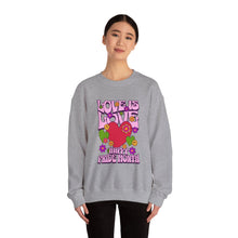 Load image into Gallery viewer, Pride Month Sweatshirt - Love is Love Crewneck, Unisex Casual Wear, LGBTQ+ Apparel, Spring Fashion, Gifts for Valentine's Day
