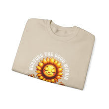 Load image into Gallery viewer, Blooming Sunflower Sweatshirt, Positive Vibes Crewneck, Gift for Garden Lovers, Cozy Spring Apparel, Unisex Flower Design
