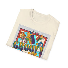 Load image into Gallery viewer, Groovy Unisex Softstyle T-Shirt, Retro Graphic Tee, Peace Sign Shirt, Flower Power Top, Vintage Style Apparel, Bohemian Summer Tee
