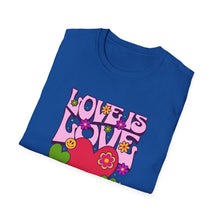 Load image into Gallery viewer, Pride Month T-Shirt, Love Is Love Graphic Tee, Unisex LGBTQ+ Apparel, Softstyle Pride Shirt, Inclusive Fashion, Celebratory Gift
