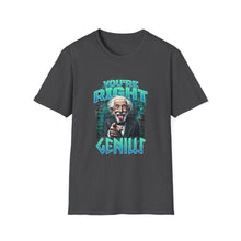 Load image into Gallery viewer, Genius Quote T-Shirt, Unisex Softstyle Tee, Fun Gift for Nerds, Motivational Shirt, Perfect for Birthdays, Casual Wear, Geeky Humor
