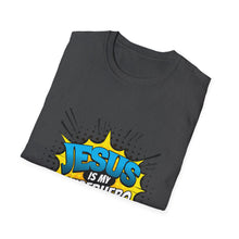 Load image into Gallery viewer, Superhero Jesus T-Shirt, Christian Graphic Tee, Unisex Softstyle Shirt, Religious Apparel, Faith-Based Gift, Casual Wear

