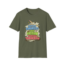 Load image into Gallery viewer, Curiosity &amp; Passion T-Shirt, Unisex Softstyle Tee, Inspirational Gift, Motivational Shirt, Education Apparel, Youth Empowerment
