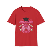 Load image into Gallery viewer, Graduation Girl T-Shirt, Unisex Tee for Graduates, Class of 2025 Shirt, Cute Graduation Gift, High School/College Graduate Apparel
