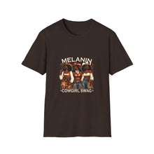 Load image into Gallery viewer, Melanin Goddess Unisex Softstyle T-Shirt, Casual Wear, Affirmation Tee, Gift for Her, Summer Essential, Black Woman Pride Shirt
