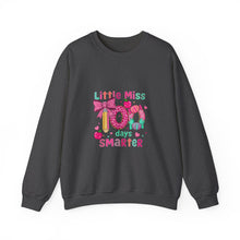 Load image into Gallery viewer, Little Miss Smarter Crewneck Sweatshirt - Kids Gift, Cute, Inspirational, Cozy, Everyday Wear
