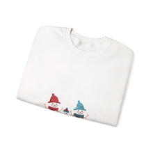 Load image into Gallery viewer, Cheerful Holiday Sweatshirt, Cozy Gift, Unisex Crewneck, Family Gathering Wear, Seasonal Fashion, Cute Winter Apparel
