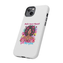 Load image into Gallery viewer, Inspirational Phone Case, Pray Wait Trust God Has a Plan, Spiritual Gift, Motivational Decor, Faith-Based Accessory
