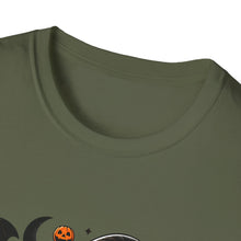 Load image into Gallery viewer, Halloween Witch Dog Unisex Softstyle T-Shirt, Cute Pet Tee, Halloween Costume, Fall Fashion, Spooky Season Top, Gift for Pet Lovers
