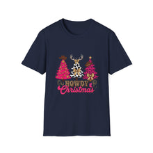Load image into Gallery viewer, Howdy Christmas Unisex T-Shirt - Festive Apparel for Holiday Cheer, Christmas Gift, Family Gathering, Fun Party Shirt, Casual Wear

