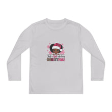 Load image into Gallery viewer, Christmas Kids Long Sleeve Tee, Just A Girl Who Loves Holiday Shirt, Children's Gift, Festive Youth Top, Winter Apparel

