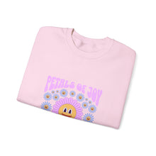 Load image into Gallery viewer, Petals of Joy Crewneck Sweatshirt, Happy Vibes Apparel, Gift for Friends, Spring Casual Wear, Youthful Style
