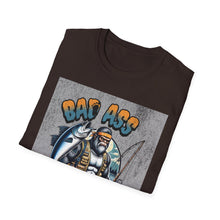 Load image into Gallery viewer, Bad Ass Fisherman Unisex T-Shirt, Fishing Gift, Casual Tee, Funny Shirt for Anglers, Outdoor Apparel, Best Fisherman Shirt
