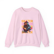 Load image into Gallery viewer, Skater Bear Crewneck Sweatshirt - Cool Aesthetic for Skate Lovers, Perfect Gift for Birthdays, Casual Wear, Unisex Sweater, Streetwear
