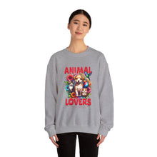 Load image into Gallery viewer, Animal Lovers Crewneck Sweatshirt | Cute Pet Sweatshirt, Gift for Dog Owners, Animal Lover Apparel, Cozy Sweatshirt

