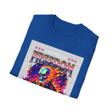 Load image into Gallery viewer, Freedom Graphic Tee for Rebels, Unisex Softstyle T-Shirt, Casual Wear, Gift for Independence Day, Alternative Fashion, Festival Outfit
