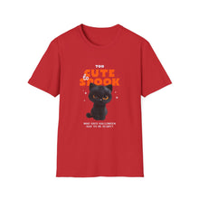 Load image into Gallery viewer, Cute Spook Cat T-Shirt, Halloween Tee, Unisex Softstyle Shirt, Funny Black Cat Shirt, Fall Fashion, Gift for Cat Lovers
