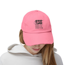Load image into Gallery viewer, Unisex Distressed Cap - Jesus Did It Hat, Casual Fashion, Faith-Based Gift, Religious Accessory, Everyday Wear
