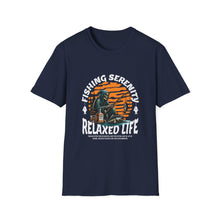 Load image into Gallery viewer, Unisex Fishing Serenity T-Shirt, Relaxed Life Tee for Fishing Enthusiasts, Outdoor Lover Gift, Casual Wear, Birthday Present, [...]
