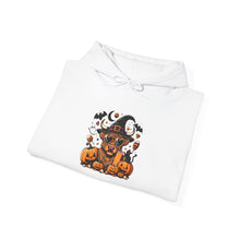 Load image into Gallery viewer, Halloween Cat Witch Hoodie | Cozy Unisex Sweatshirt | Pumpkin Patch, Spooky Season, Fall Fashion, Halloween Gift, Casual Wear
