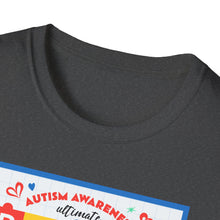 Load image into Gallery viewer, Autism Awareness Bingo T-Shirt, Unisex Softstyle Tee for Fundraising Events, Family Gatherings, Awareness Month, Gift for Supporters
