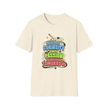 Load image into Gallery viewer, Curiosity &amp; Passion T-Shirt, Unisex Softstyle Tee, Inspirational Gift, Motivational Shirt, Education Apparel, Youth Empowerment
