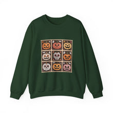 Load image into Gallery viewer, Halloween Pumpkin Patch Crewneck Sweatshirt, Cozy Fall Sweater, Unisex Halloween Apparel, Spooky Season Gear, Perfect for Halloween Parties

