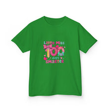 Load image into Gallery viewer, Kids Heavy Cotton™ Tee: Little Miss Smarty, Fun Gift for Little Girls, Back to School Shirt, Birthday Present, Cute Kids Clothing
