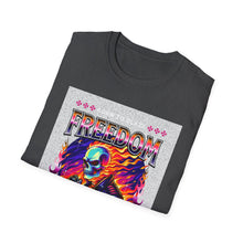Load image into Gallery viewer, Freedom Graphic Tee for Rebels, Unisex Softstyle T-Shirt, Casual Wear, Gift for Independence Day, Alternative Fashion, Festival Outfit
